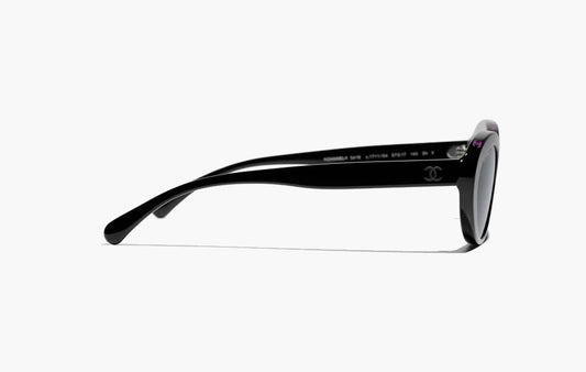 Oval Sunglasses "Black & Pink"