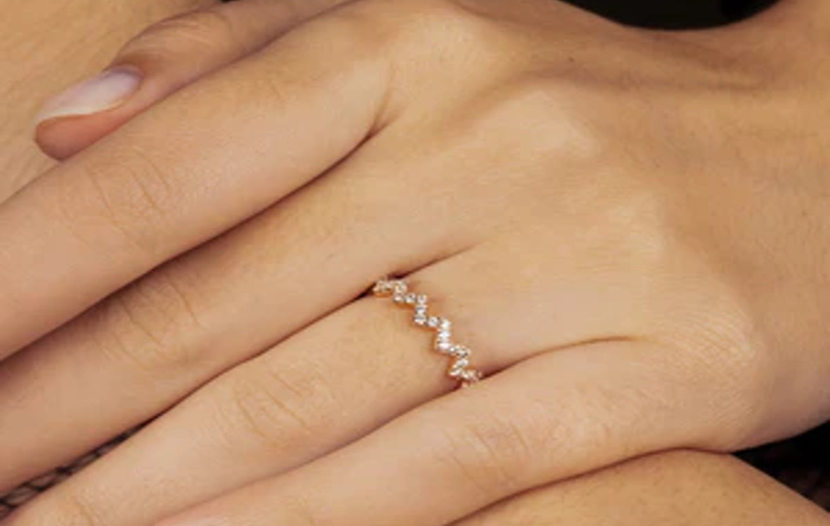Up and Down Rose Gold Ring 18k Rose Gold Plated