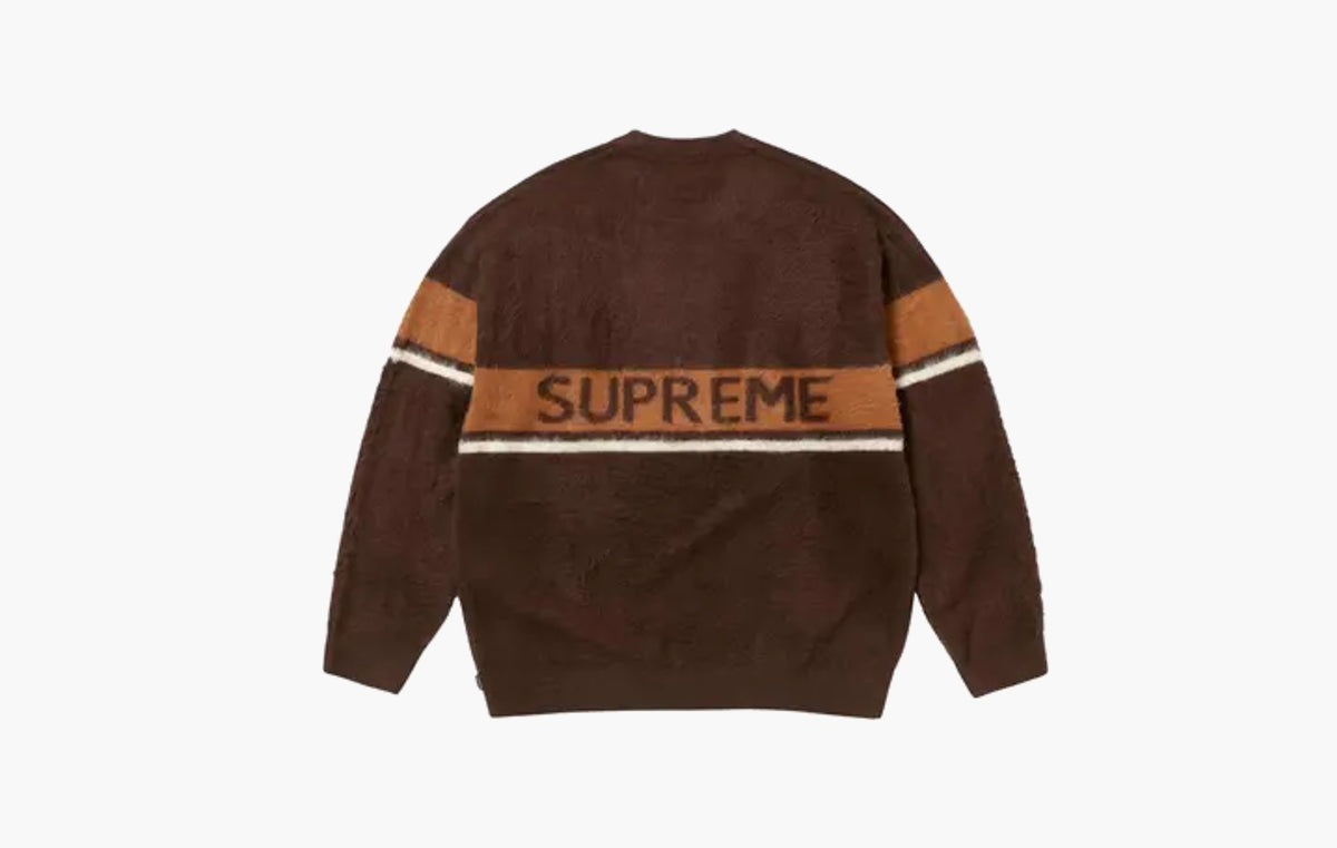Brushed Stripe Sweater "Dark Brown"