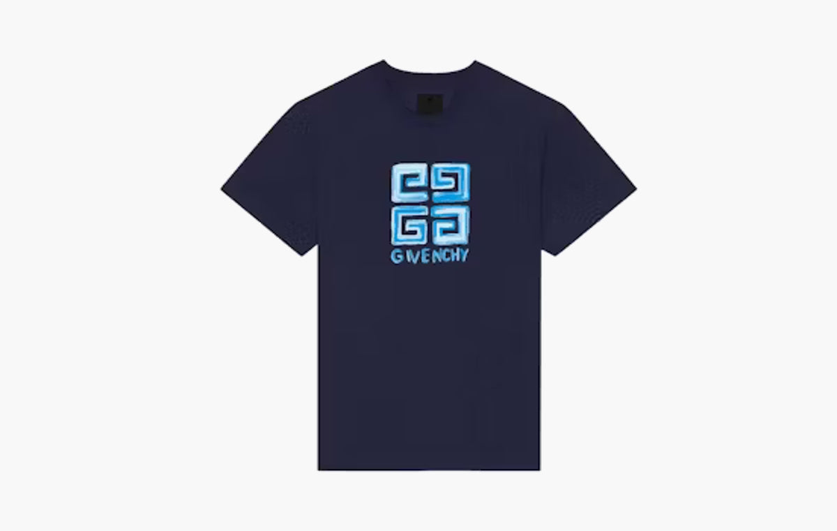 4G Logo Sketch T-Shirt "Navy"