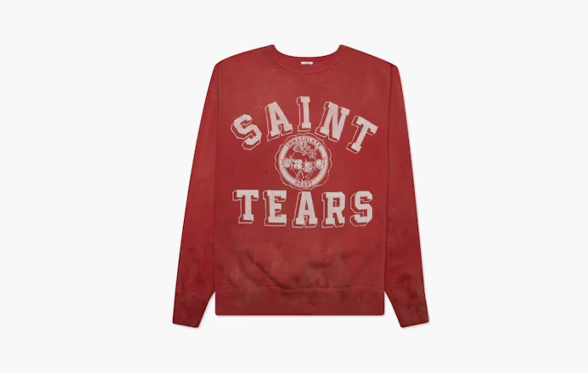 Saint Michael x Denim Tears Crewneck Sweatshirt "Red"