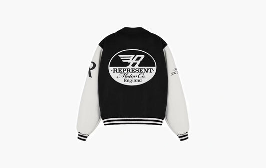 Racing Team Varsity Jacket "Black/White"