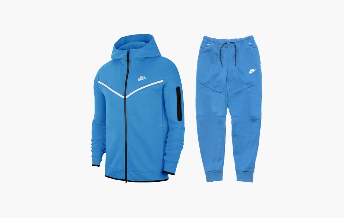 Sportswear Tech Fleece Full Zip Hoodie & Joggers Set "Photo Blue/White"