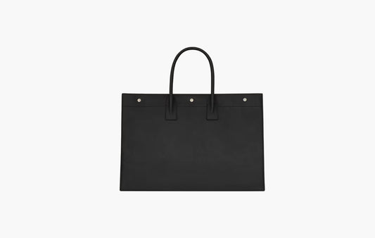 Rive Gauche Large Tote Bag In Smooth Leather "Black"