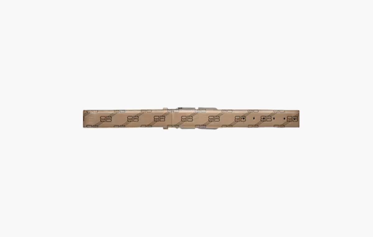 BB Signature Belt "30 MM BB Monogram Beige/Brown"