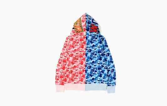 BAPE ABC Separate Shark Full Zip Hoodie "Blue/Pink"