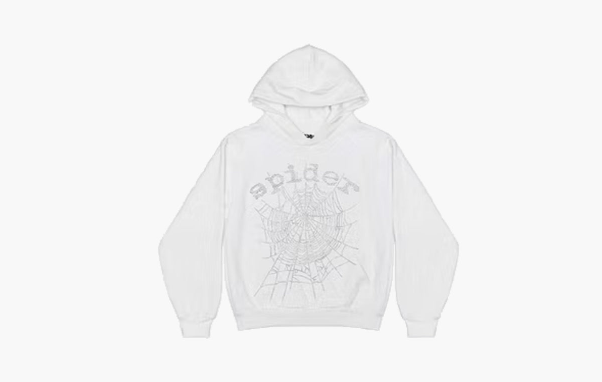 OG Rhinestone Logo Hoodie "White"