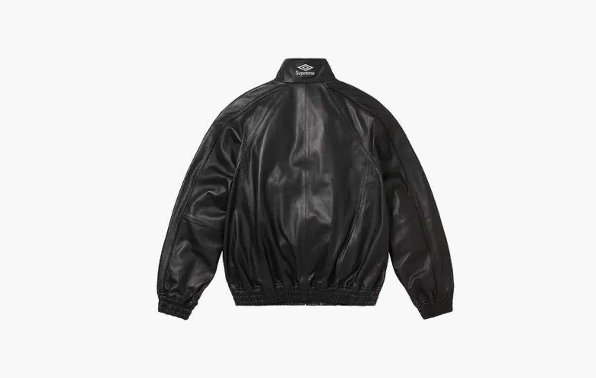 Leather Track Jacket "Black"