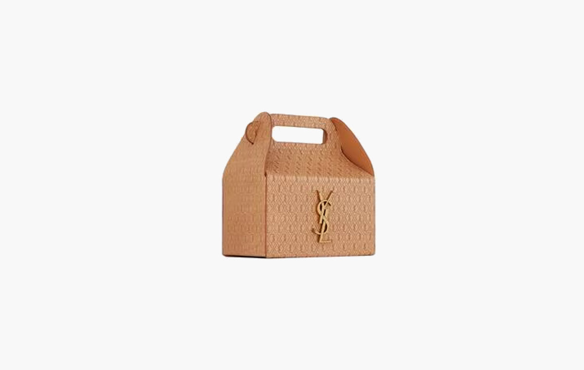 Take-Away Box In Vegetable-Tanned Leather "Dusty Vintage Brown Gold"