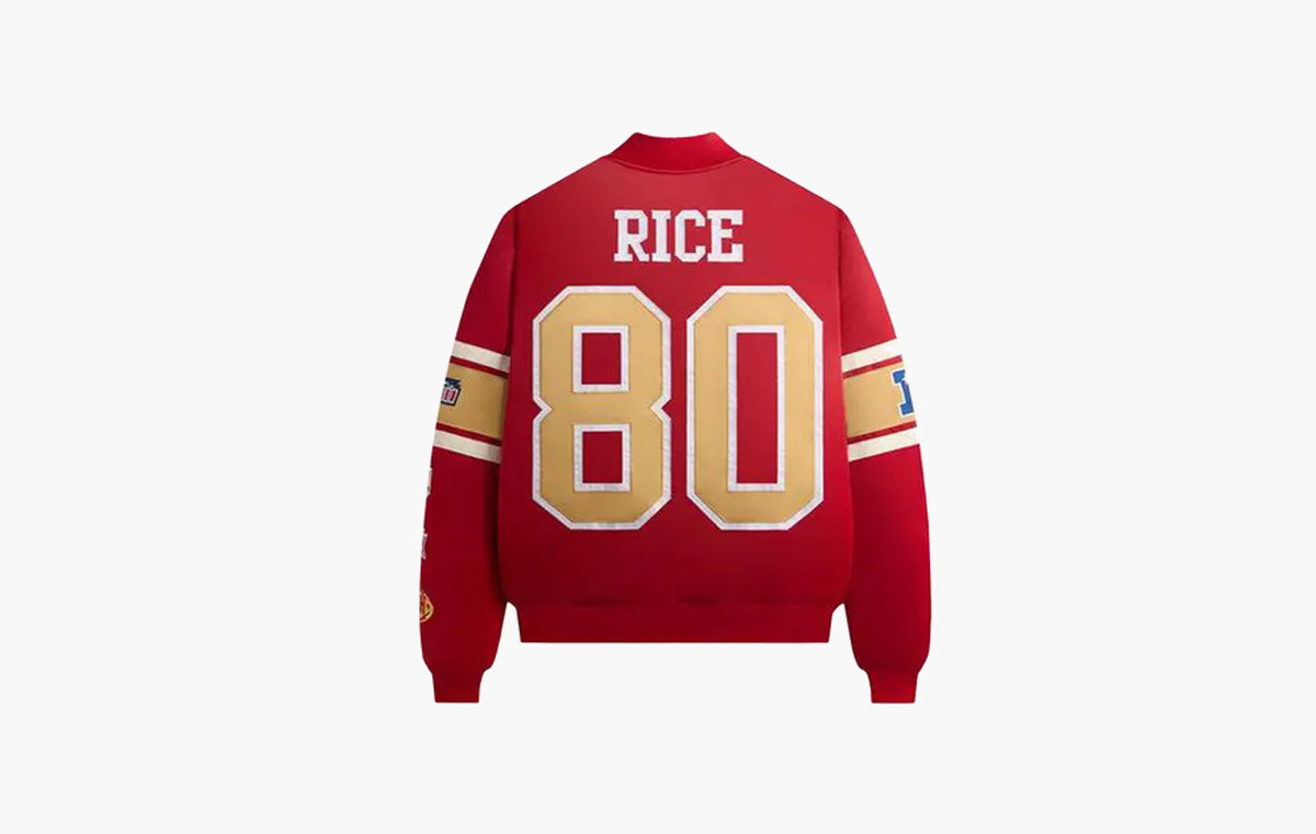 For The NFL San Francisco 49ers Satin Bomber Jacket "Present"