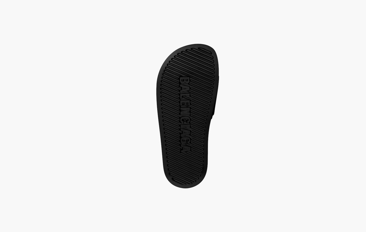 Women's Pool Slide Sandal in "Black/White"