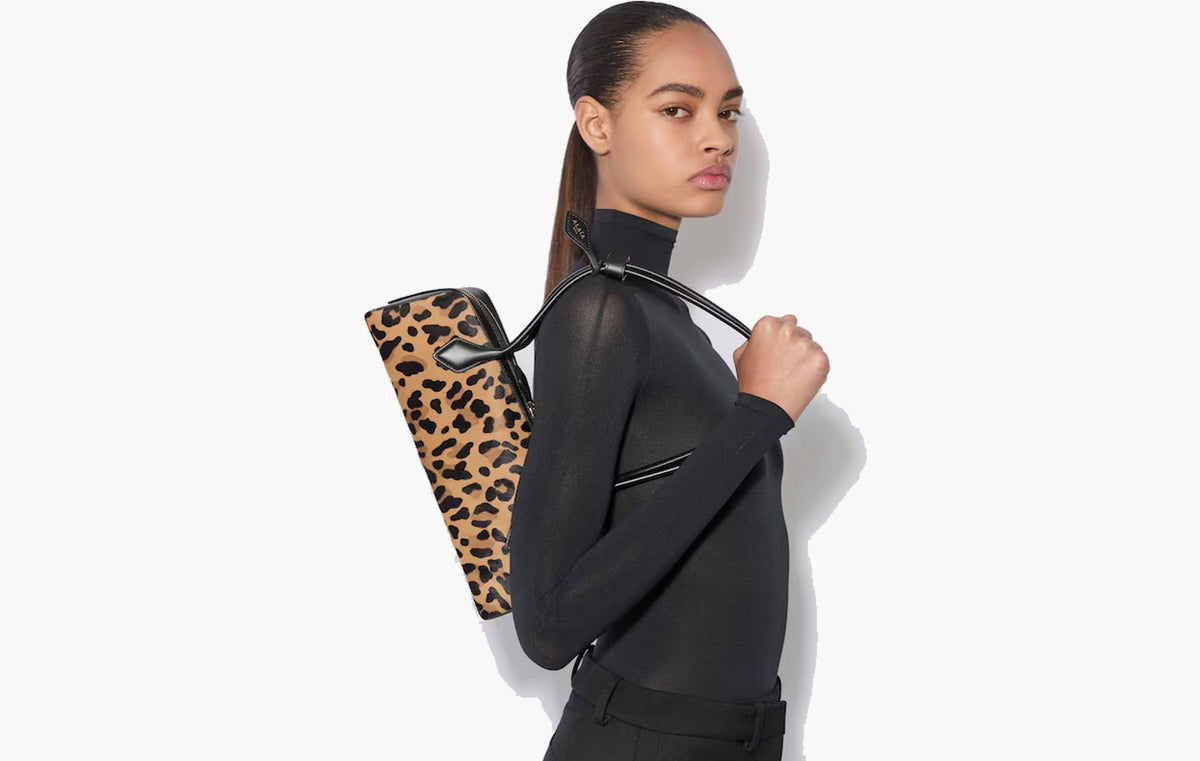 Le Dachshund Bag Medium Leopard Pattern "Brown"
