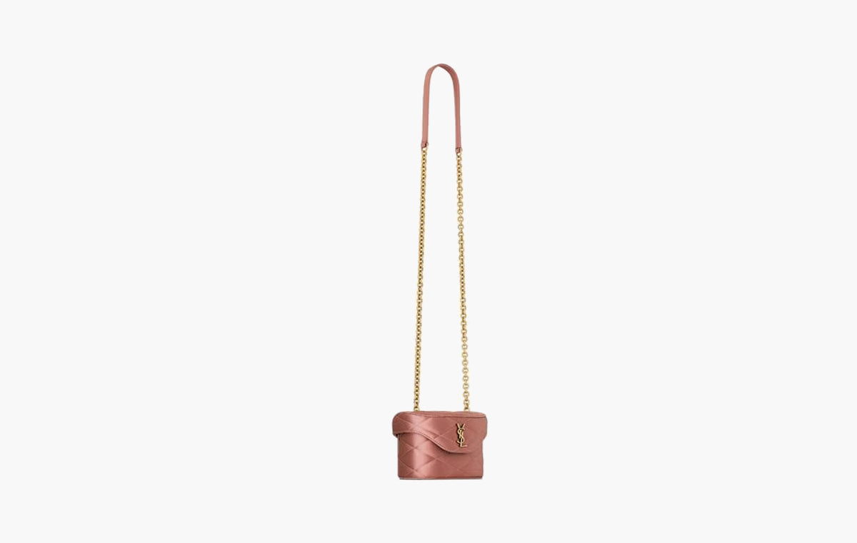June Micro Box Bag In Satin "Dragee"