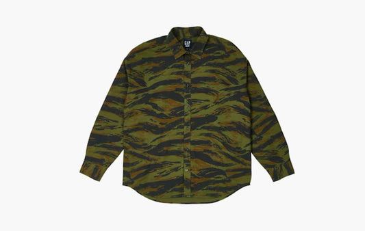 Drop Shoulder Oxford Shirt "Camo"