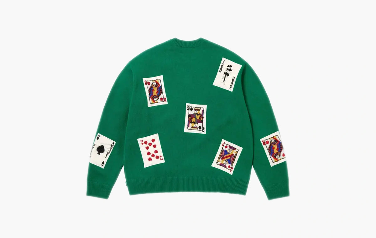 Beaded Cards Sweater "Green"
