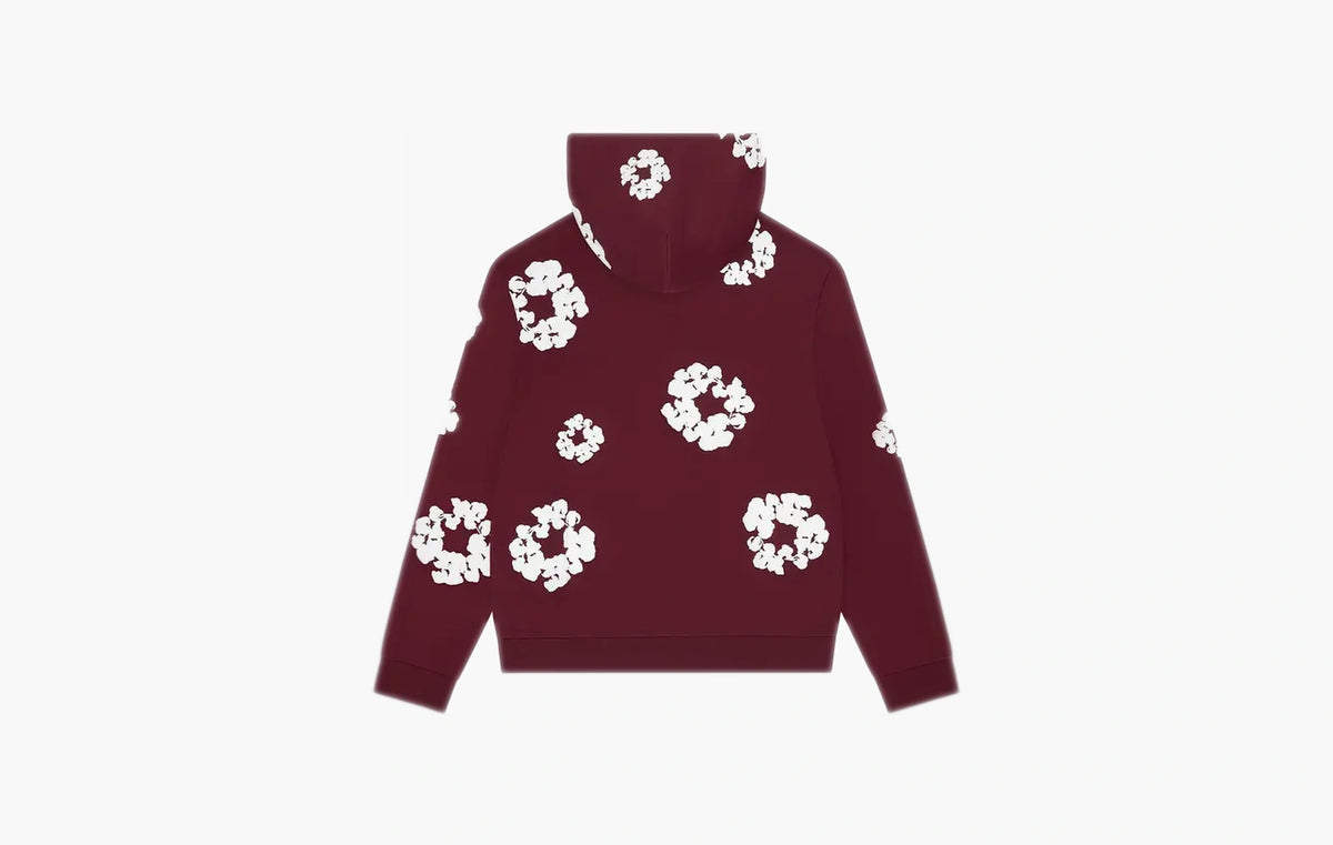 Cotton Wreath Hoodie "Burgundy"