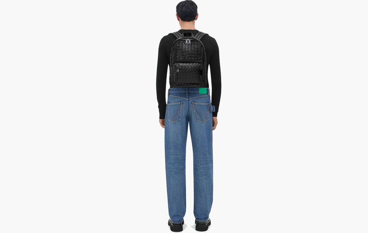 Small Intrecciato Backpack "Black"