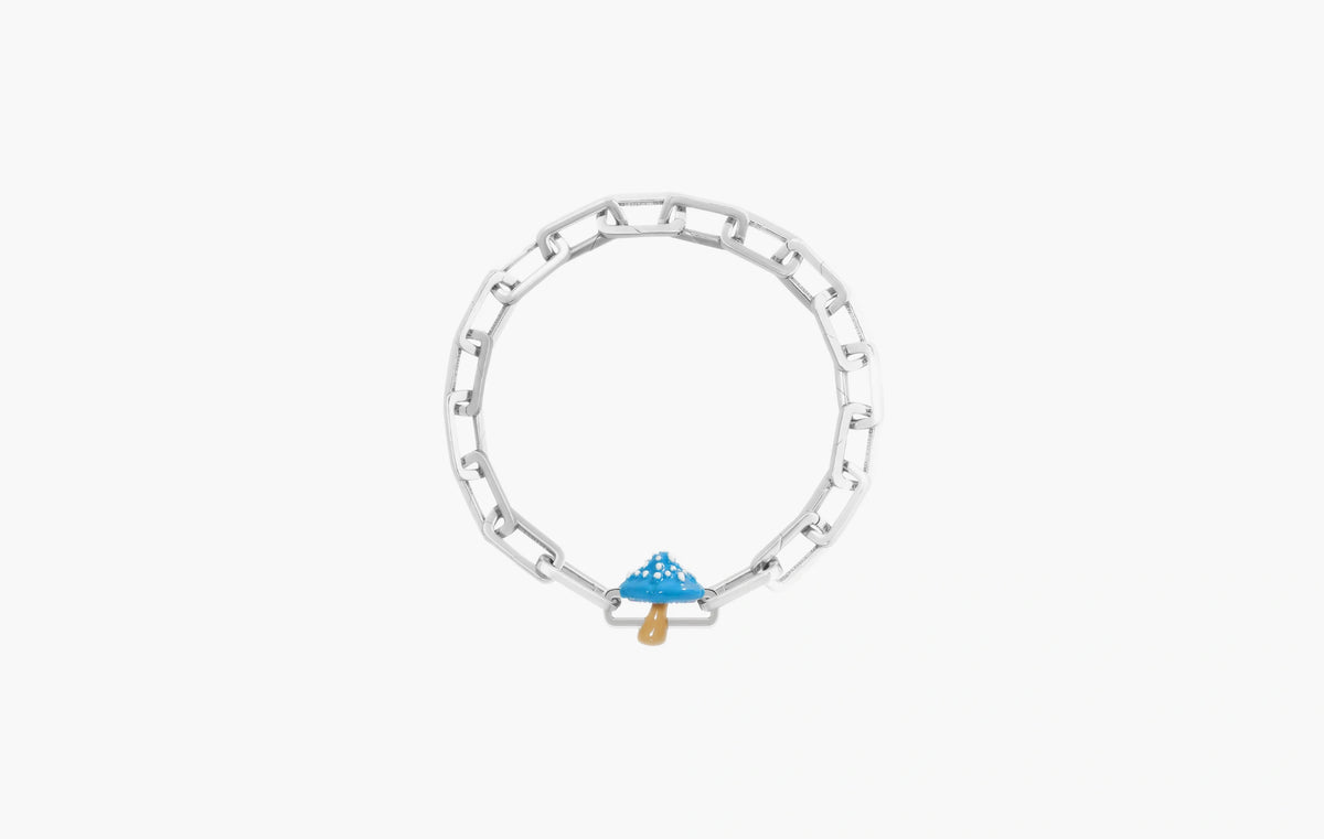 Blue Mushroom Charm "Silver"