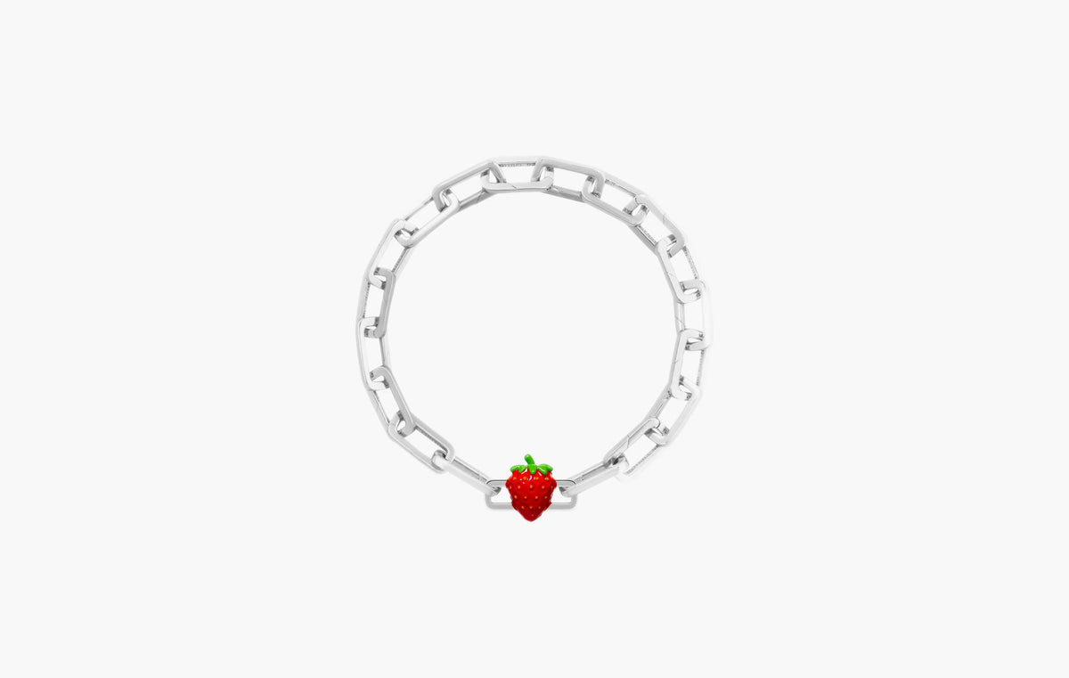 Strawberry Charm "Silver"