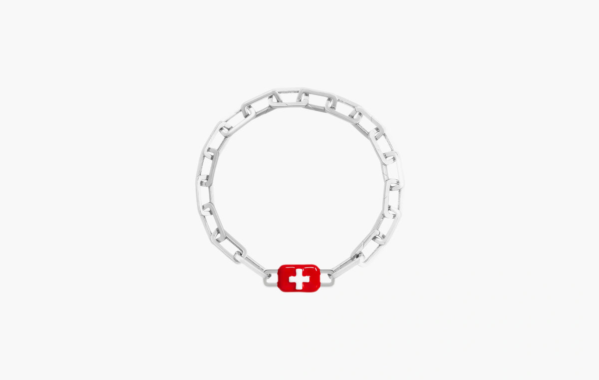 Swiss Flag Charm "Silver"