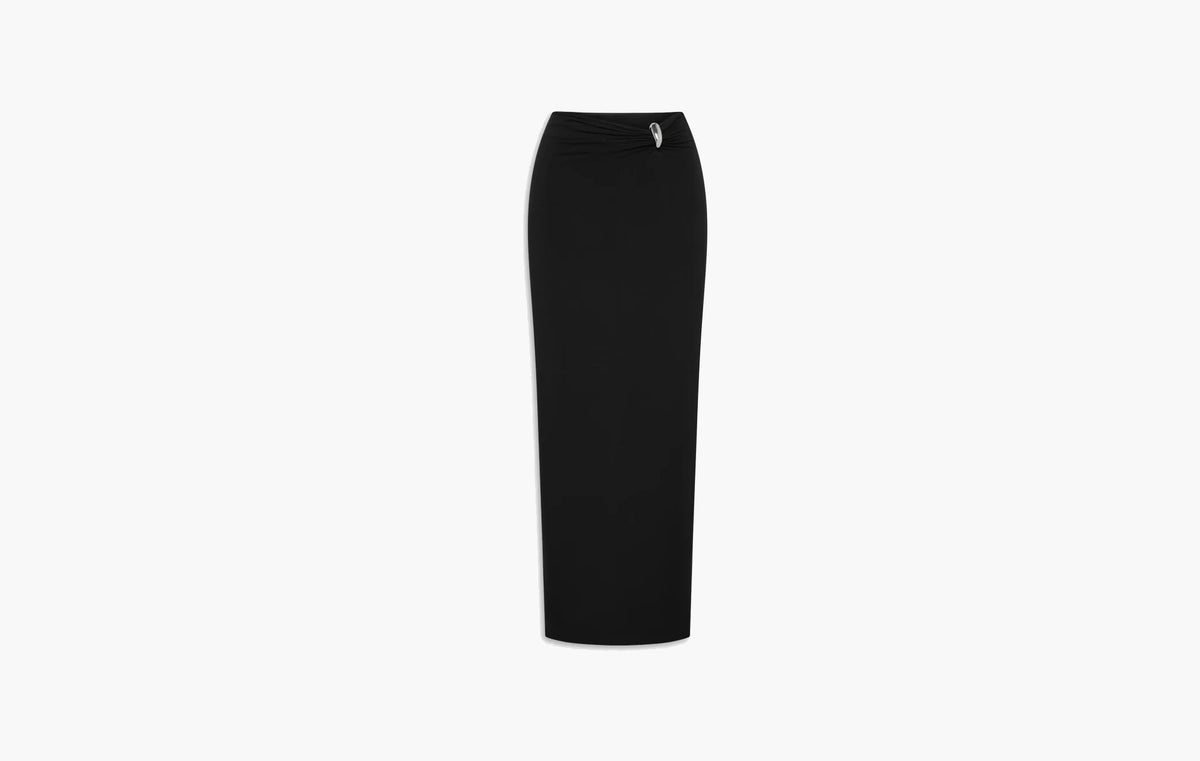 Pierced Maxi Skirt "Black"