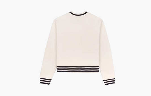 V-Neck Sweatshirt "Cream/Navy"