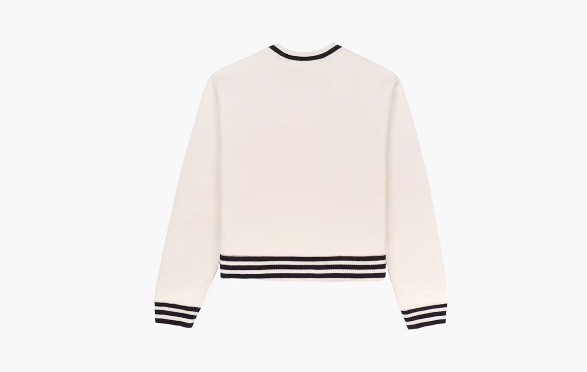 V-Neck Sweatshirt "Cream/Navy"