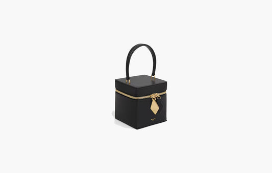 Cube Cosmetics Bag Made From Shiny Goatskin "Black"