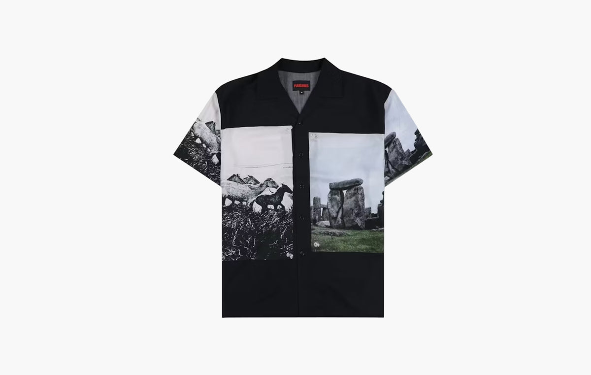 Stone Horse Button Down Shirt "Black"