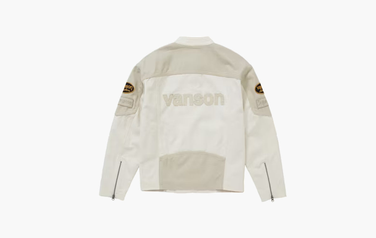 Vanson Leathers Cordura Cotton Jacket "White"