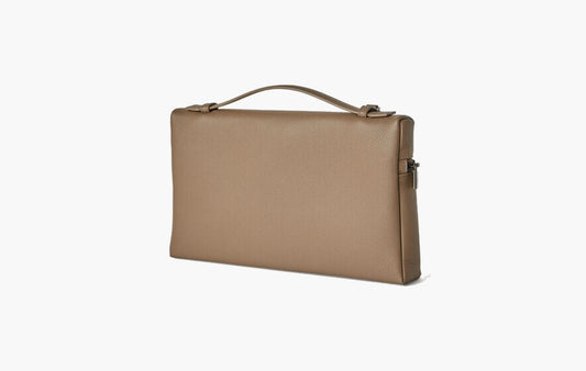 Extra Pouch L29 Grained Calfskin "Warm Mastic/Onyx"