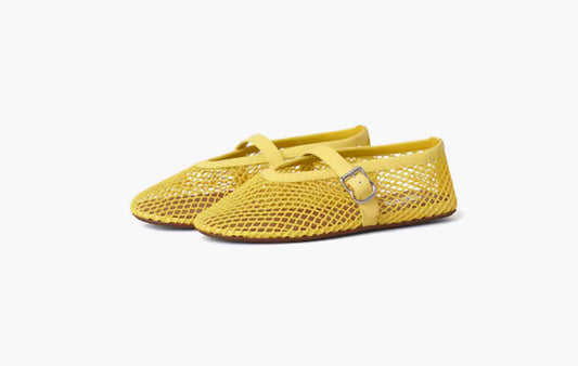 Flat Mesh Ballerinas "Lemon Yellow"