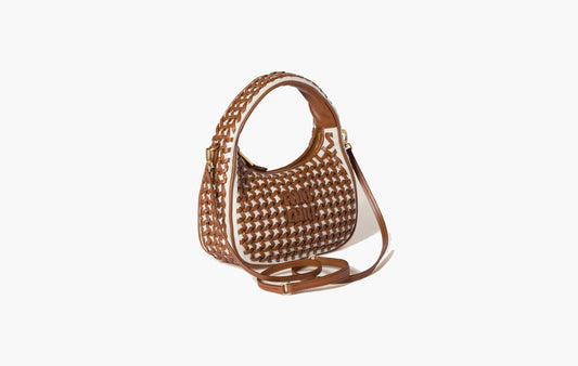 Wander Leather Bag "Cognac/White"