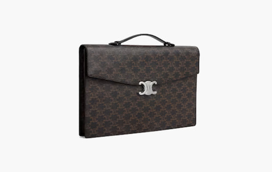 Document Holder In Triomphe Canvas And Calfskin "Black"