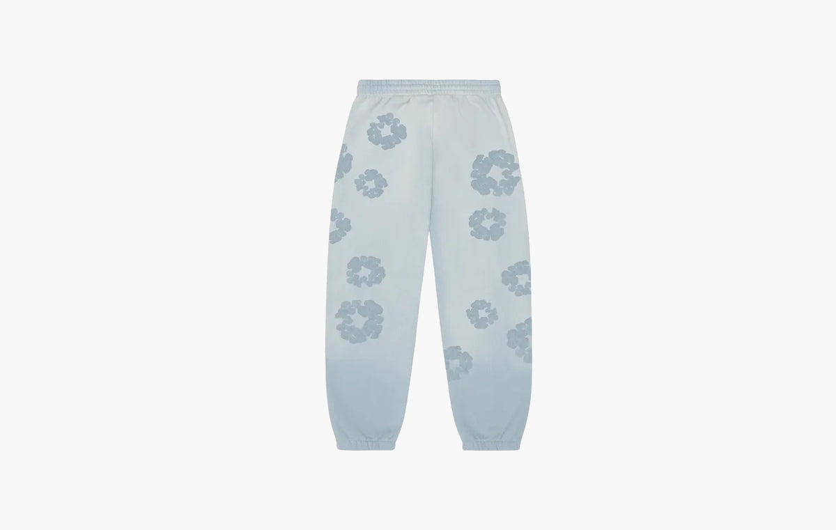 Faded Mono Cotton Wreath Sweatpants "Light Blue"