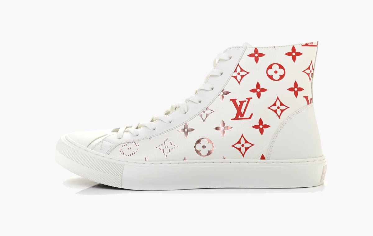 Tattoo Sneaker Boot Monogram "White Red"