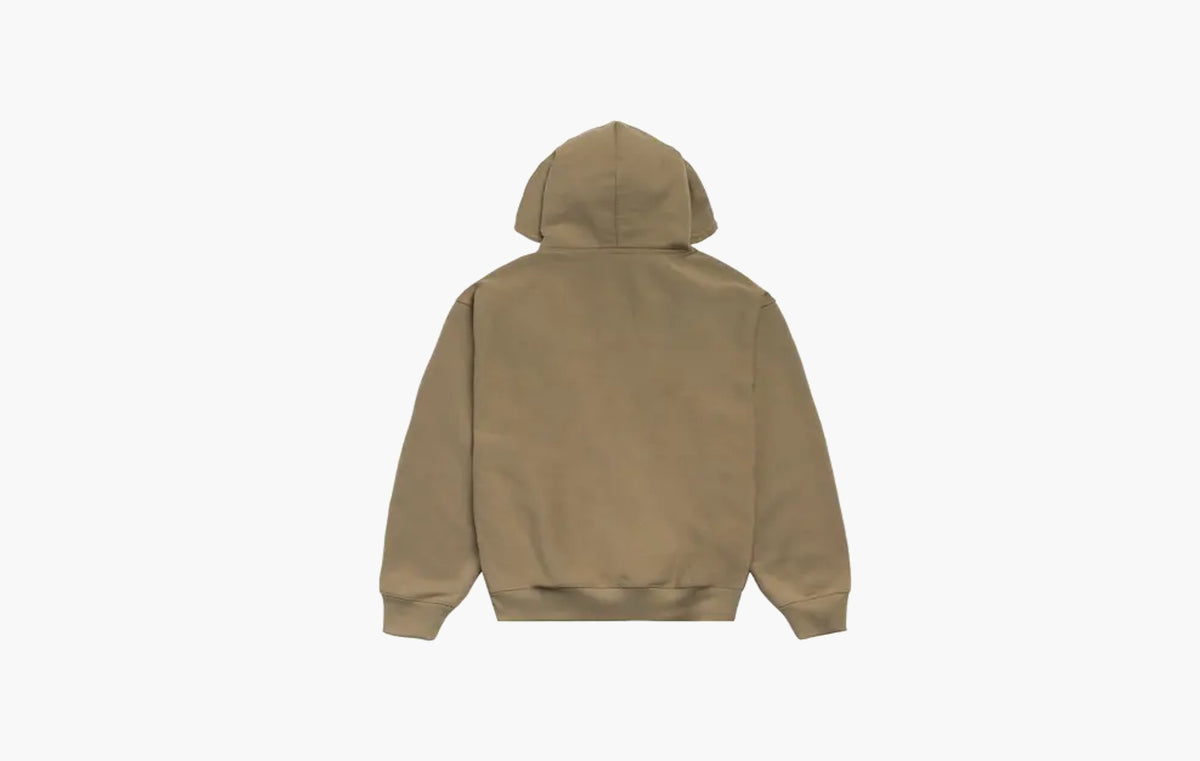 Double Stripe Embroidered Hoodie "Army"