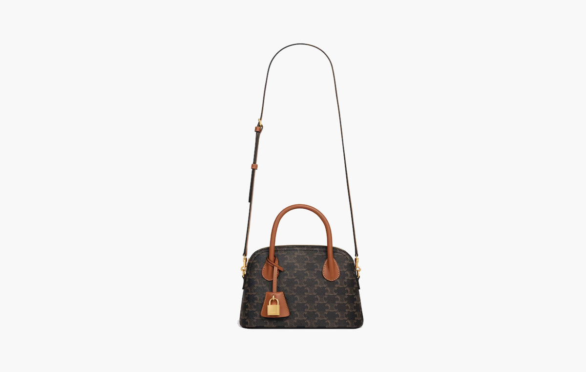 Teen Honorine Bag In Triomphe Canvas and Calfskin "Tan"