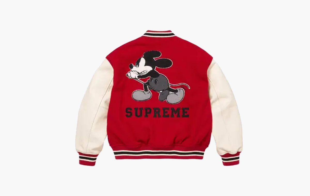 Number (N)Ine x Mickey Mouse Varsity Jacket "Red"