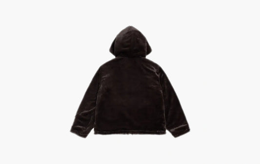 Reversible Hooded Jacket "Brown"