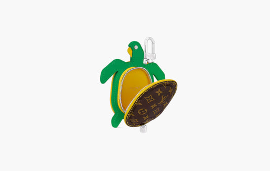 LV Turtle Pouch Bag Charm "Brown"