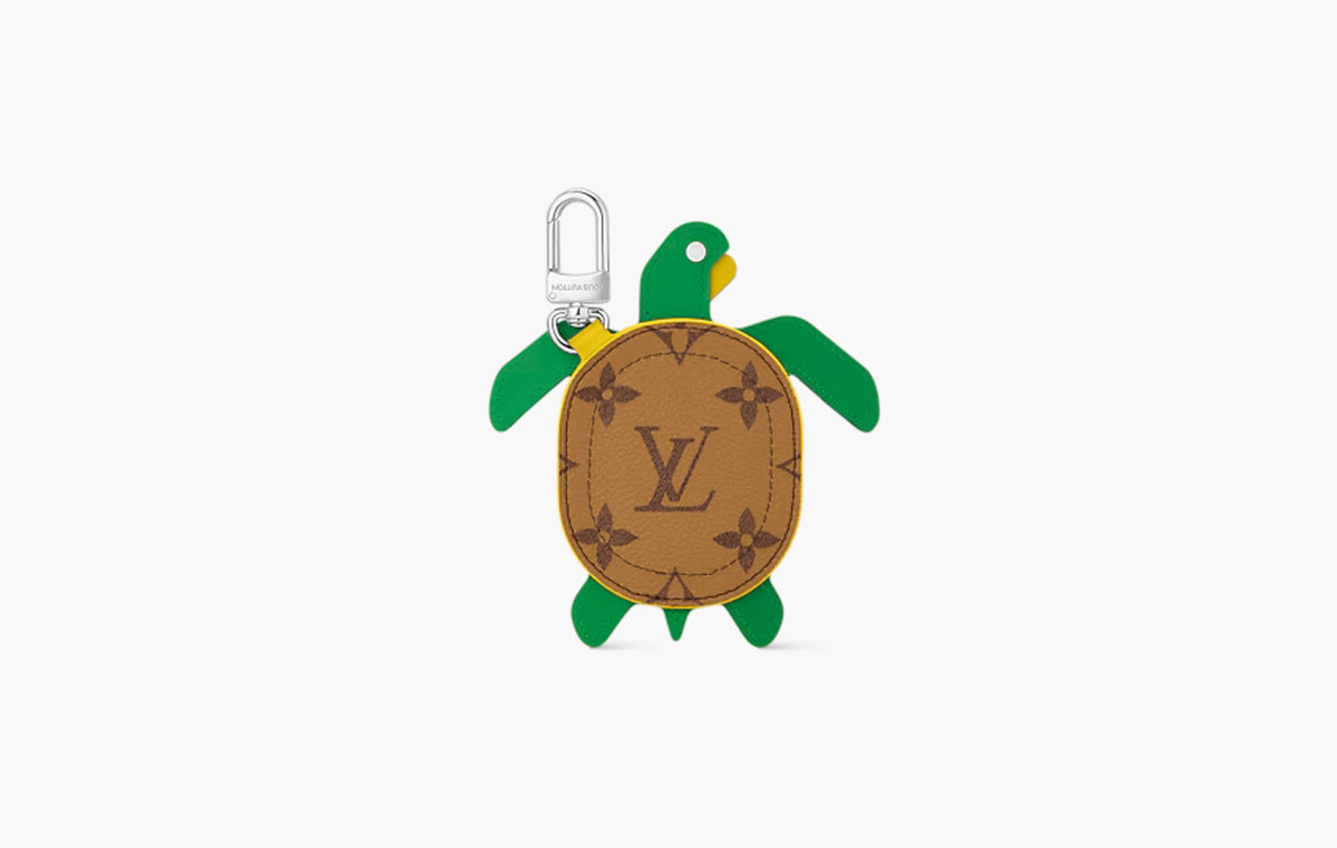 LV Turtle Pouch Bag Charm "Brown"
