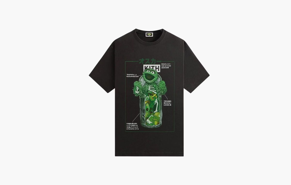Kith x Sesame Street Oscar The Grouch Vintage Tee Black | Sortage