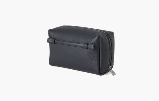 Medium Extra Travel Pouch Calfskin "Blue Navy/Onyx"