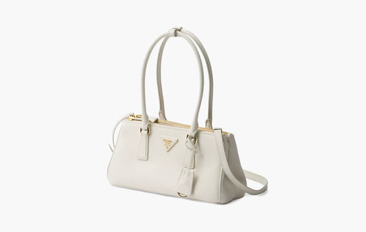 Medium Prada Galleria leather bag "White"