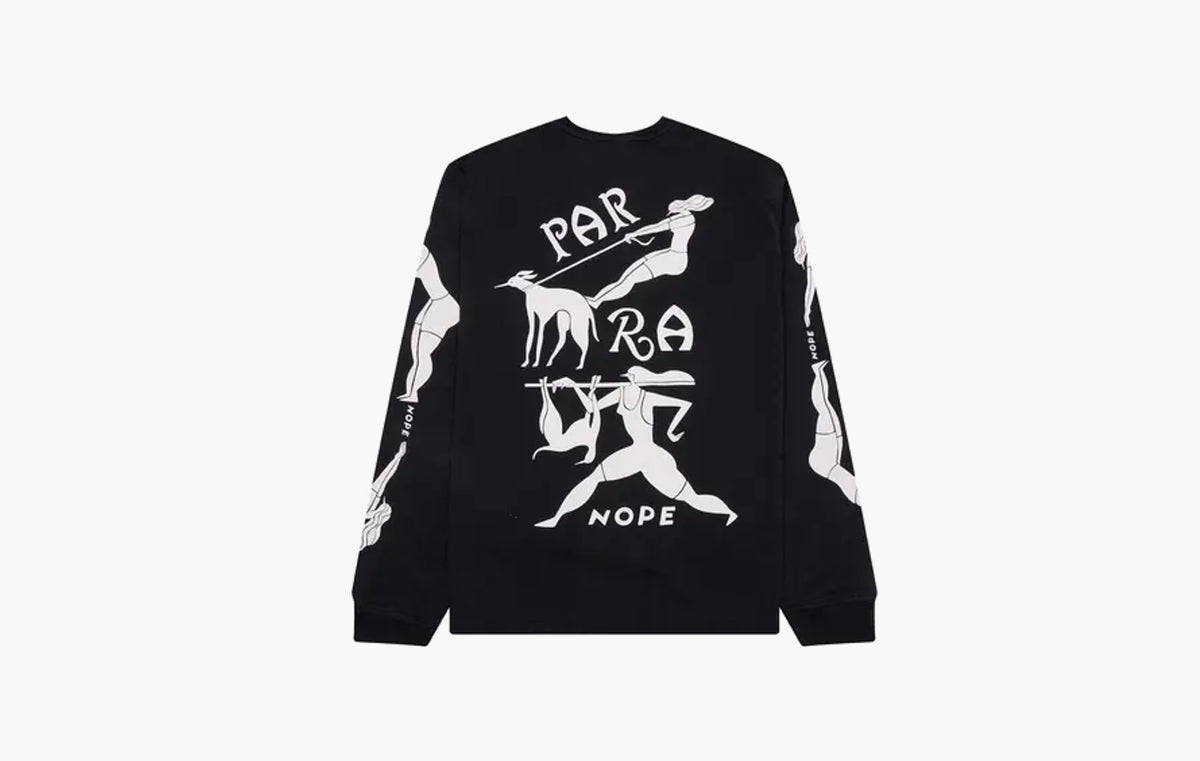 Dog T-Shirtraining Long Long-Sleeve T-Shirt "Black"