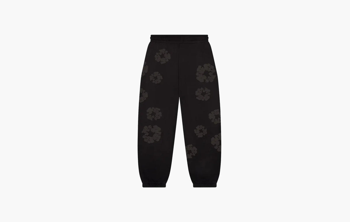 Faded Mono Cotton Wreath Sweatpants "Black"