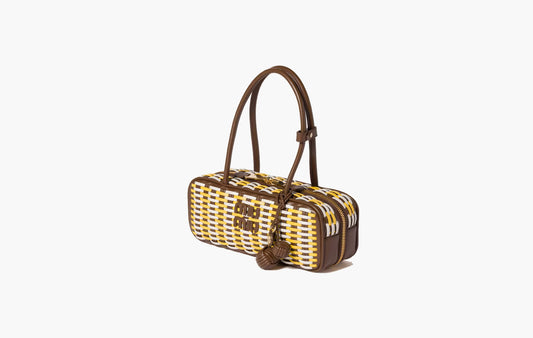 Beau Leather Bag "Maple/Sunny Yellow/Chalk White"