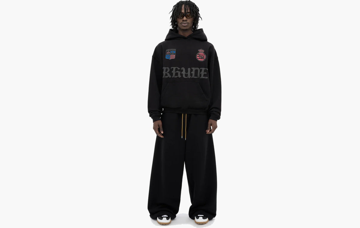 Cote D'azur Crest Oversized Hoodie "Black"