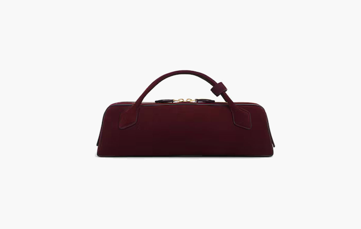 Le Dachshund Goat Suede Clutch "Red"